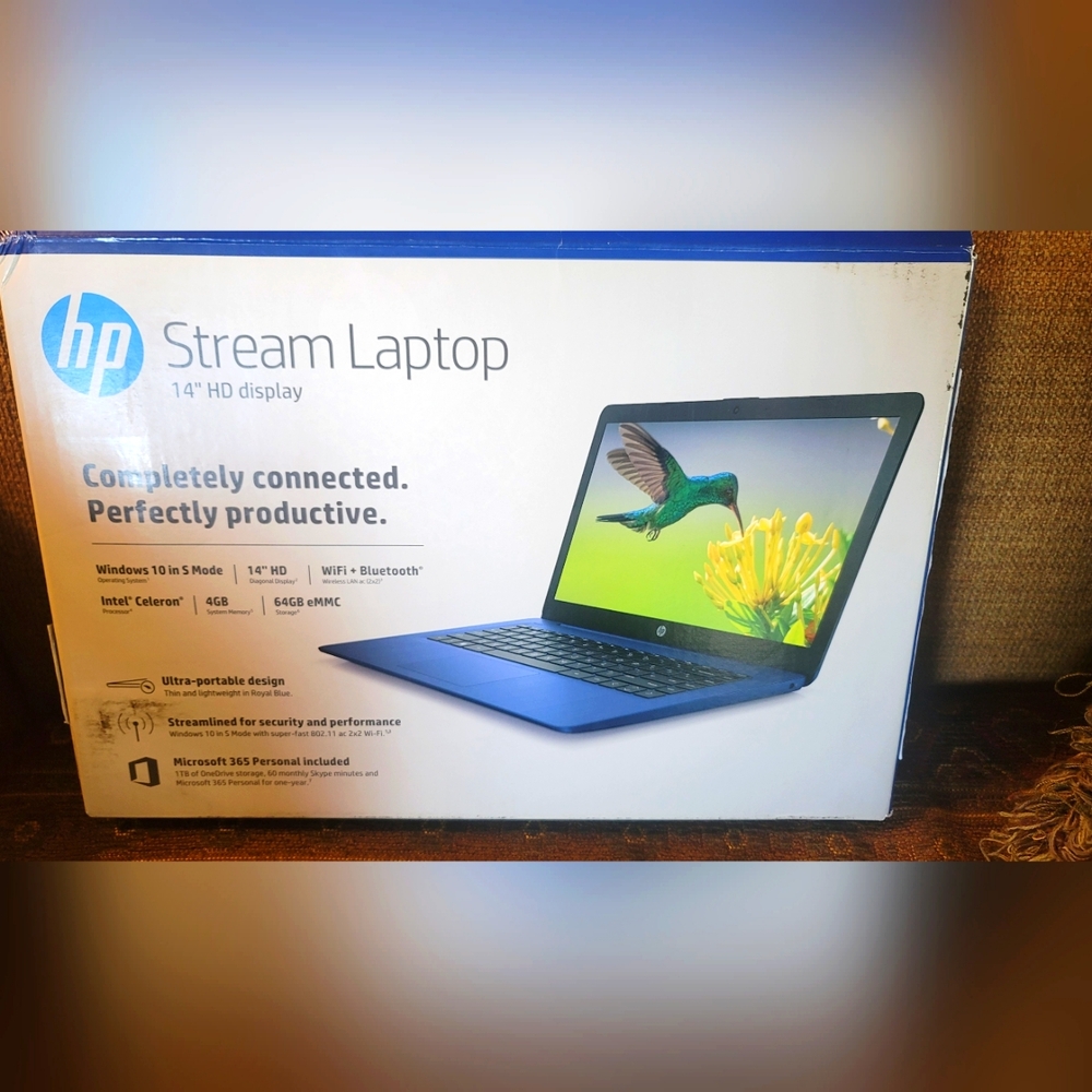 Blue HP Stream Laptop